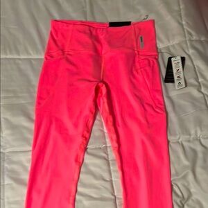 RBX Pink Leggings with Slim Fit and Stretchy Material